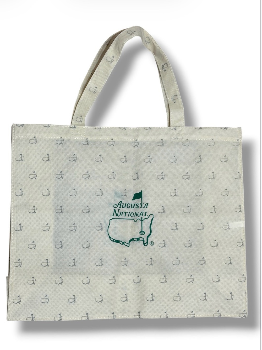 Augusta National Shopping Tote Bag Green and Cream Golf Masters